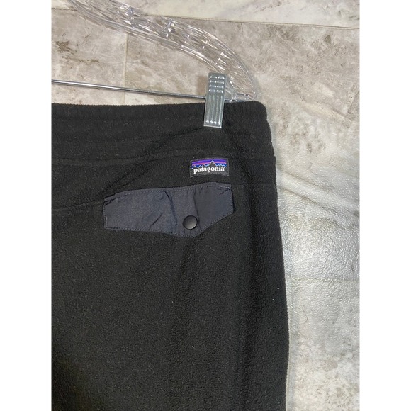 Patagonia Women's Snap T Fleece Jogger Pants Black Pull On Sz XL - Picture 9 of 13